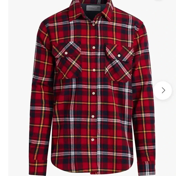 Joe's The Shirt Brush Red Plaid Button Down Shirt - Picture 12 of 13